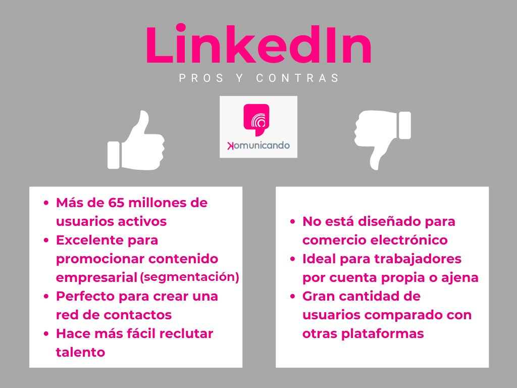 Ventajas y desventajas de LinkedIn Ventajas y desventajas de LinkedIn
