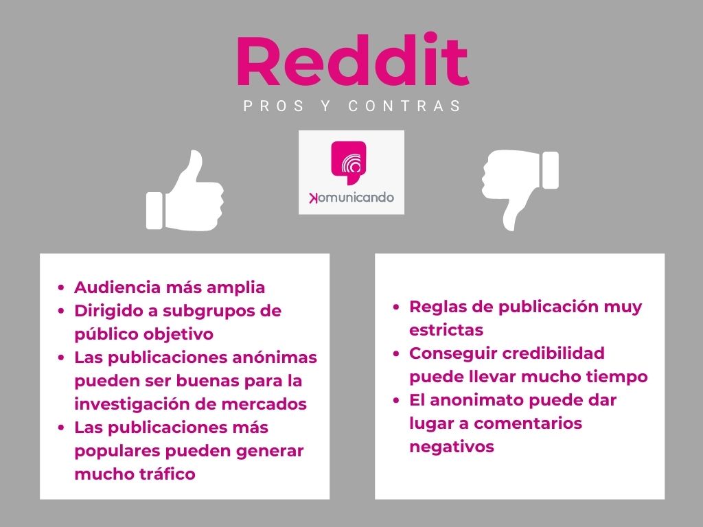 Ventajas y desventajas de Reddit Ventajas y desventajas de Reddit