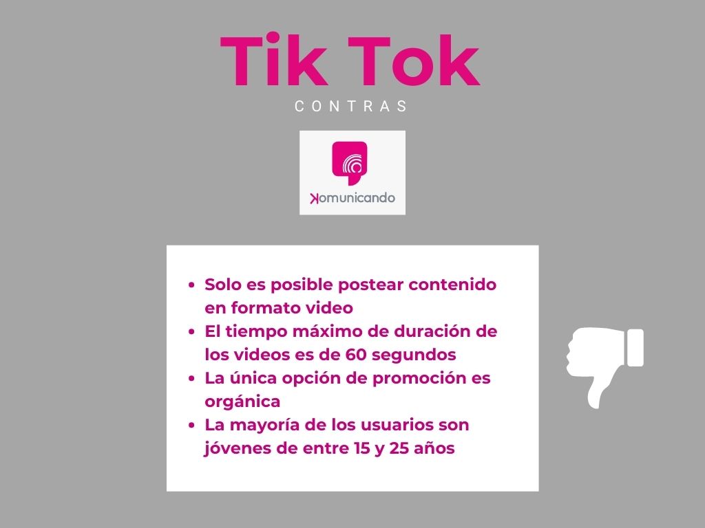 Desventajas de Tik Tok Desventajas de Tik Tok
