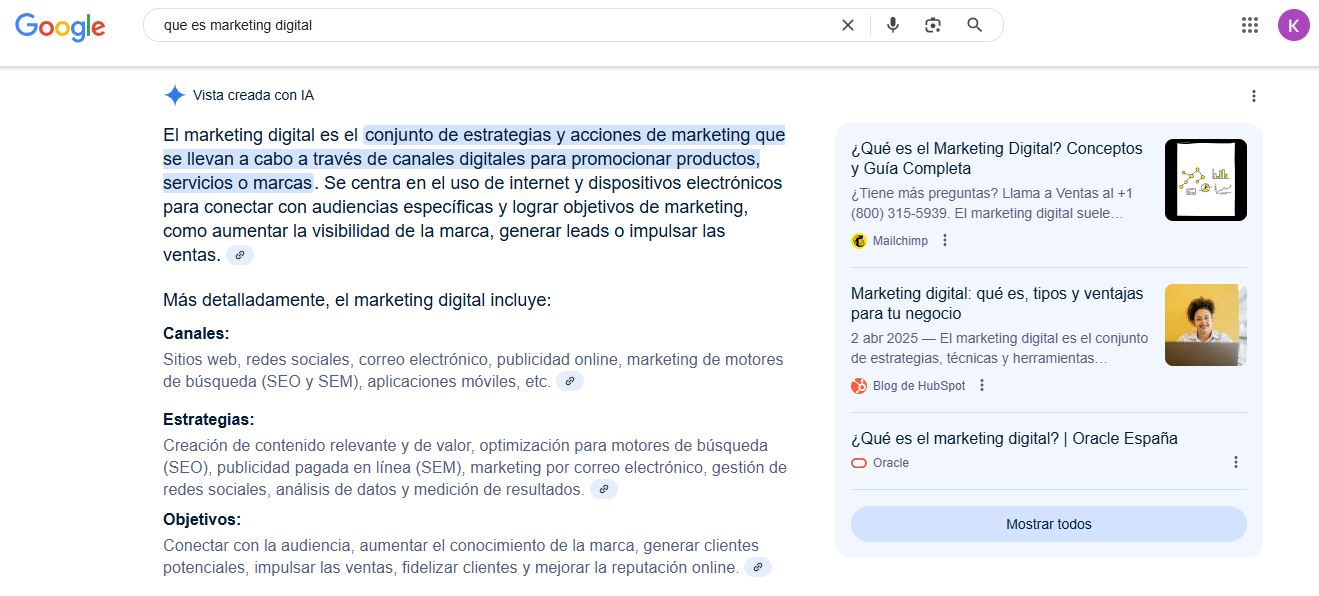 modo IA de Google